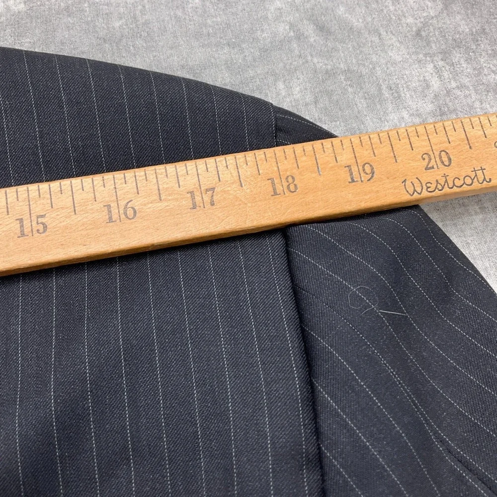 Hickey Blazer Men 40R Black White Pinstripe Jacket Wool VTG USA‎ Union